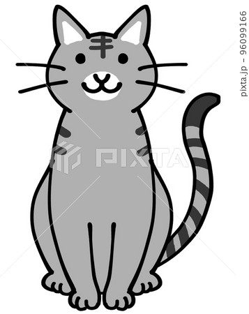 サバトラ猫のイラスト素材 96099166