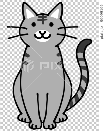 サバトラ猫のイラスト素材 96099166