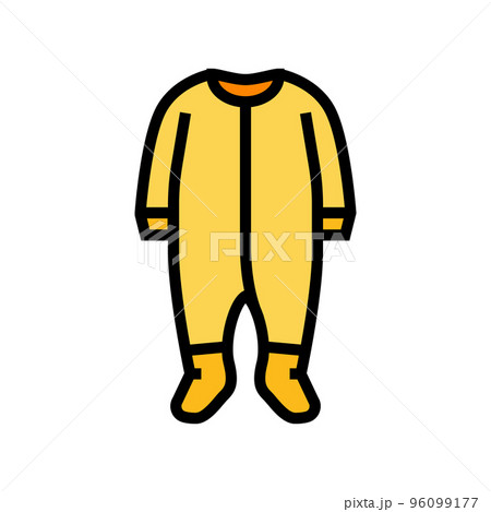 footie outfit baby cloth color icon vector illustration 96099177