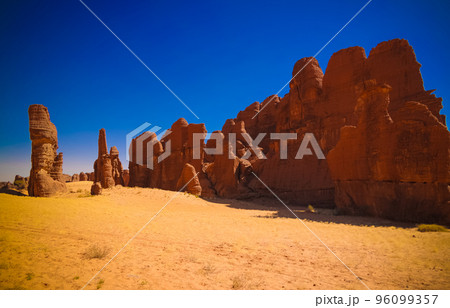 Abstract Rock formation at plateau Ennedi aka stone forest in Chad 96099357