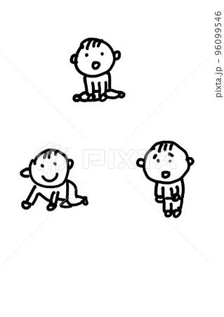 シンプルな男の子イラスト 96099546