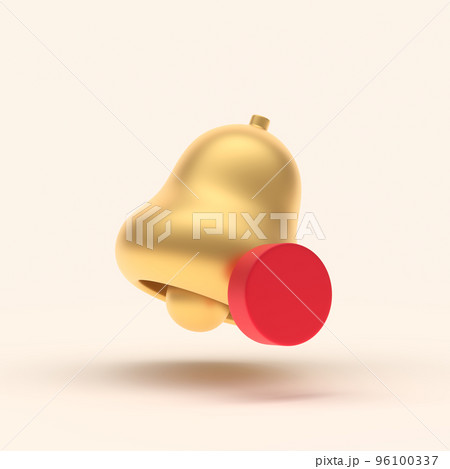 3d simple gold notification bell with red circle isolated on pastel background. Hight quality 3D illustration. 3d simple gold notification bell with red circle isolated on pastel background. Hight quality 3D illustration. 96100337