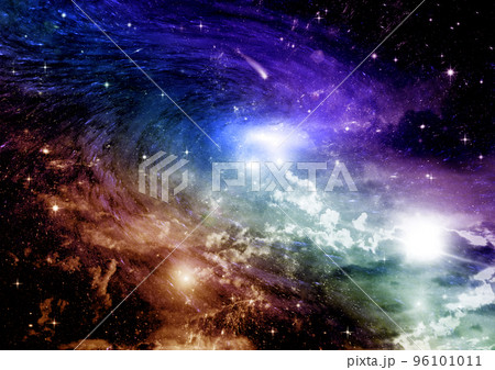 galaxy in a free space. 3D rendering galaxy in a free space. 3D rendering 96101011