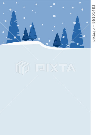Winter Landscape with Conifer Trees at Horizon Winter Landscape with Conifer Trees at Horizon 96101483