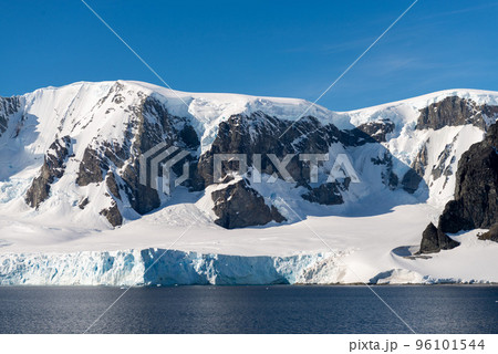 Antarctic landscape with iceberg at sea Antarctic landscape with iceberg at sea 96101544