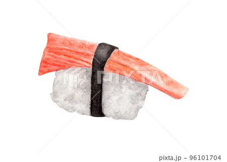 Sushi. Watercolor illustration. Sushi. Watercolor illustration. 96101704