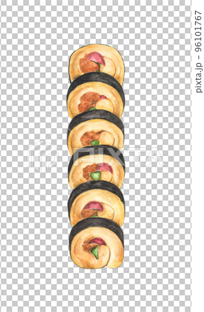 Sushi. Watercolor illustration. Sushi. Watercolor illustration. 96101767