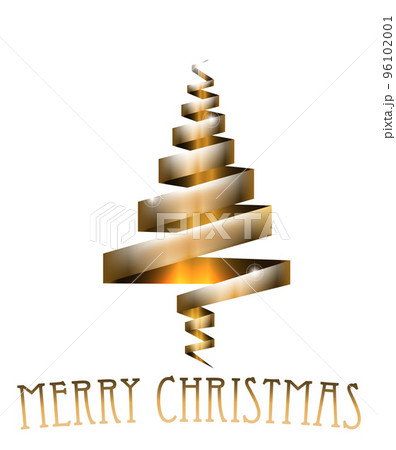 Gold Christmas Tree Ribbon Concept Gold Christmas Tree Ribbon Concept 96102001