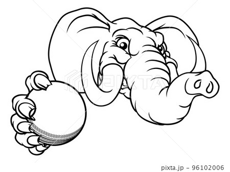Elephant Cricket Ball Sports Animal Mascot 96102006