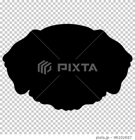 簡單可愛的伯恩山犬前臉剪影 96102687