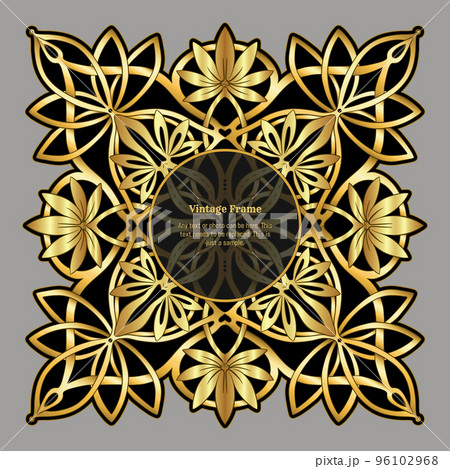 Decorative ornament border, frame, template for product label Decorative ornament border, frame, template for product label 96102968