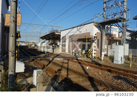 西尾市 名鉄西尾線 米津駅構内 西尾市 名鉄西尾線 米津駅構内 96103230