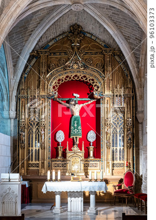 Interior of the Burgos Cathedral in Castilla y Leon, Spain. Unesco World Heritage Site. 96103373