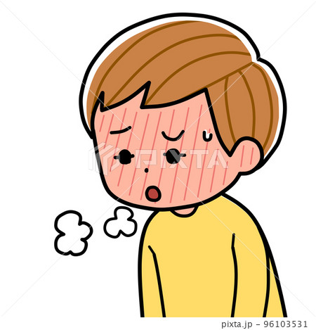 発熱してしんどそうな子ども 96103531