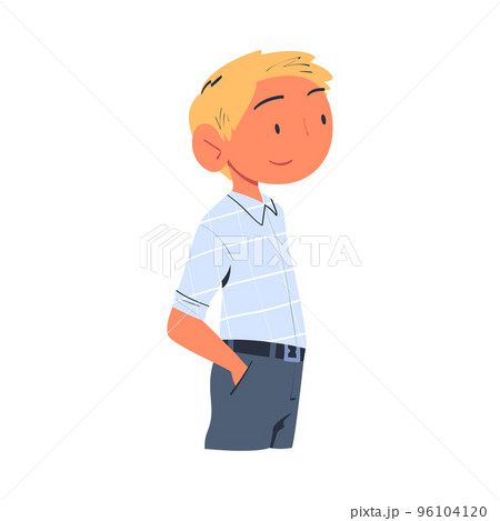 Happy Man Character Looking Into the Distance with Curious Face Vector Illustration Happy Man Character Looking Into the Distance with Curious Face Vector Illustration 96104120