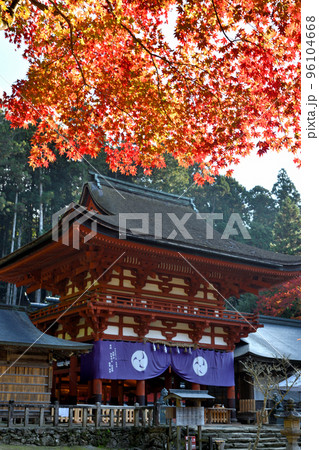丹生都比売神社(楼門・紅葉)　【和歌山県伊都郡かつらぎ町】 96104668
