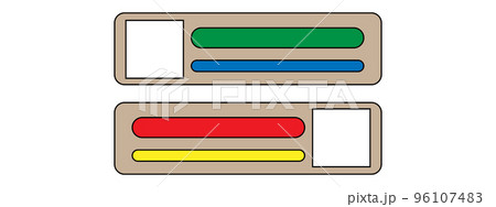 Health bar. Health, mana and energy points. Interface for the game. The rest of the character's life, hp 96107483