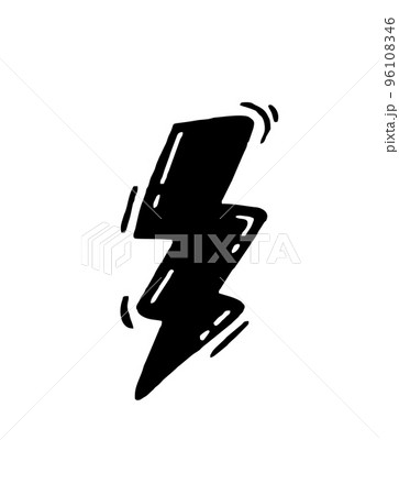 Lightning storm illustration for comics. Retro design element. Vector doodle illustration Lightning storm illustration for comics. Retro design element. Vector doodle illustration 96108346