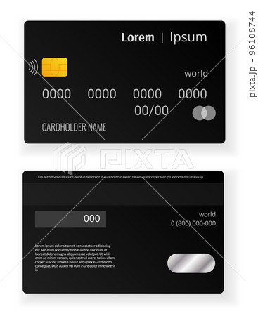 Front and back of credit card Royalty Free Vector Image