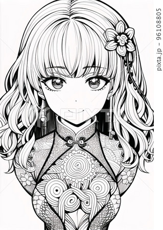 Colouring picture drawn in zentangle style. Coloring Book. Coloring book page Colouring picture drawn in zentangle style. Coloring Book. Coloring book page 96108805