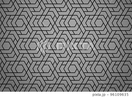 The geometric pattern with lines. Seamless vector background. Black and gray texture. Graphic modern pattern. Simple lattice graphic design The geometric pattern with lines. Seamless vector background. Black and gray texture. Graphic modern pattern. Simple lattice graphic design 96109635