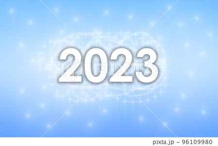 Happy New Year 2023 and many white stars Happy New Year 2023 and many white stars 96109980