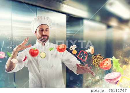 Magic chef ready to cook a new dish Magic chef ready to cook a new dish 96112747