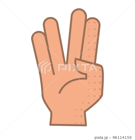 Isolated colored hand gesture icon Flat design Vector 96114150
