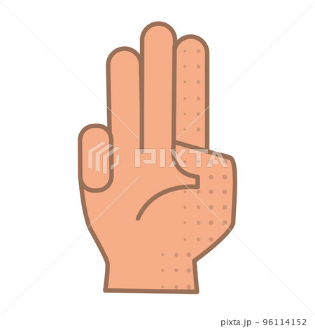 Isolated colored hand gesture icon Flat design Vector 96114152