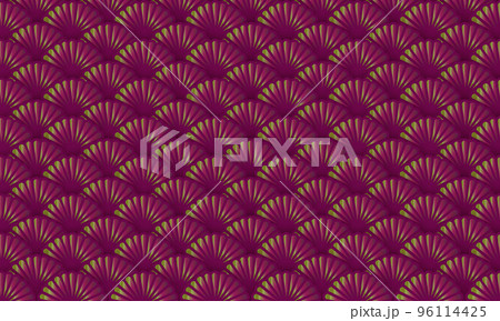 Geometric Art Deco Pattern flowers design. Abstract vector illustration colorful floral background, banner template Japanese style  96114425