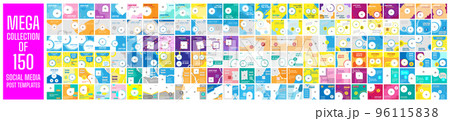 Mega collection of 150 social media post design template	 96115838
