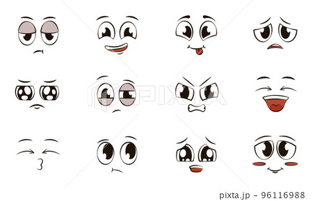 Set of different face expression avatars Vector Set of different face expression avatars Vector 96116988