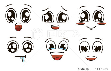 Set of different face expression avatars Vector Set of different face expression avatars Vector 96116989