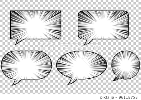 漫畫式濃度線語音氣泡圖（png） 96118758
