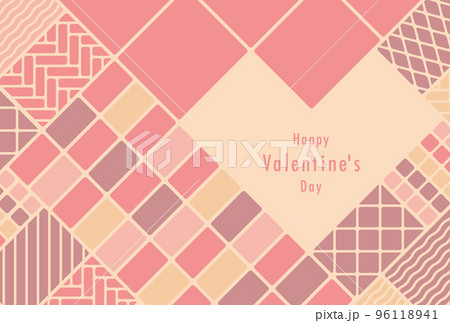 バレンタインの背景イラスト　ポストカード　グリーティングカード 96118941