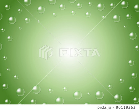 うるおい保湿イメージ＿水滴のイテクスチャ背景素材＿グリーン 96119263