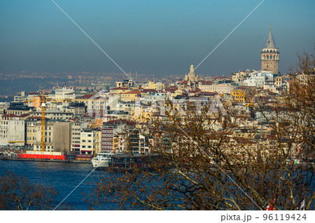 View across Golden Horn of Galata Tower in Beyoglu district, Istanbul View across Golden Horn of Galata Tower in Beyoglu district, Istanbul 96119424