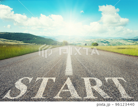 Start road of career. Concept of company startup 96123440