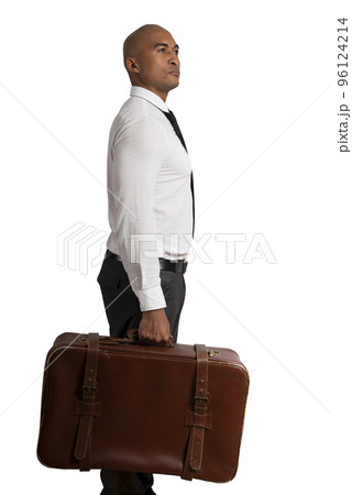 Businessman must choose between different destinations. concept of difficult career 96124214