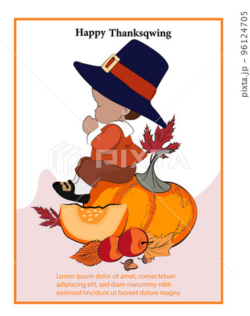 Happy Thanksgiving holiday vector design template for websites, posters, banners. Happy Thanksgiving with traditional food, turkey, pies, pumpkins and fruits. Vector website template Happy Thanksgiving holiday vector design template for websites, posters, banners. Happy Thanksgiving with traditional food, turkey, pies, pumpkins and fruits. Vector website template 96124705