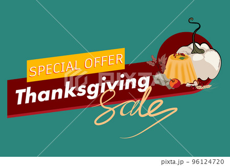 Happy Thanksgiving holiday vector design template for websites, posters, banners. Happy Thanksgiving with traditional food, turkey, pies, pumpkins and fruits. Vector website template Happy Thanksgiving holiday vector design template for websites, posters, banners. Happy Thanksgiving with traditional food, turkey, pies, pumpkins and fruits. Vector website template 96124720