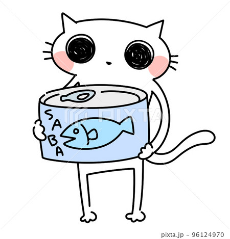 サバ缶を持つ 96124970