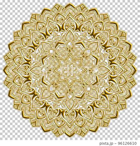 曼陀羅藝術(金工風格,葉子,花朵) 曼陀羅藝術(金工風格,葉子,花朵) 96126610