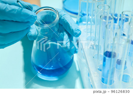 Concept of science with different laboratory accessories Concept of science with different laboratory accessories 96126830