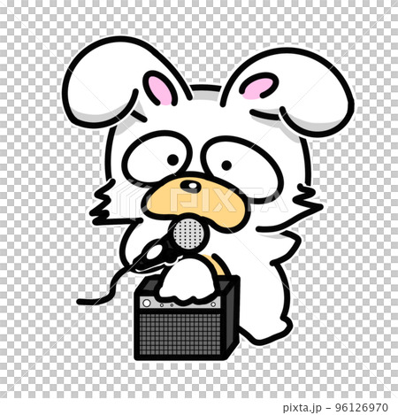 歌う　ウサギ 96126970