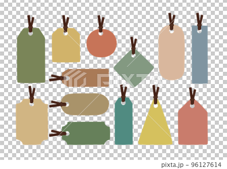 Set of colored kraft paper tags - Stock Illustration [96127614] - PIXTA