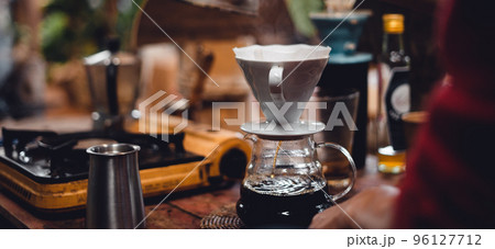 Coffee, coffee making and drip coffee in house Coffee, coffee making and drip coffee in house 96127712