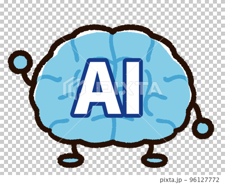 淺藍色大腦，人工智能，AI 字符 96127772
