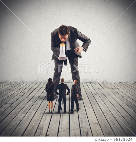 from above. concept of authoritarian boss - Stock Photo - PIXTA