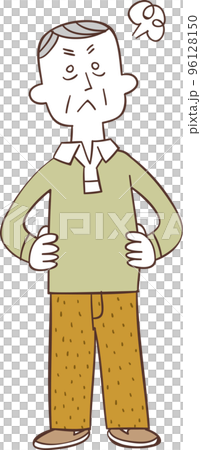 怒る中高年の男性の全身 96128150